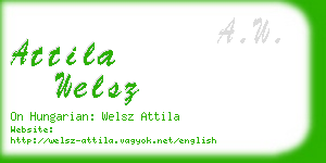 attila welsz business card